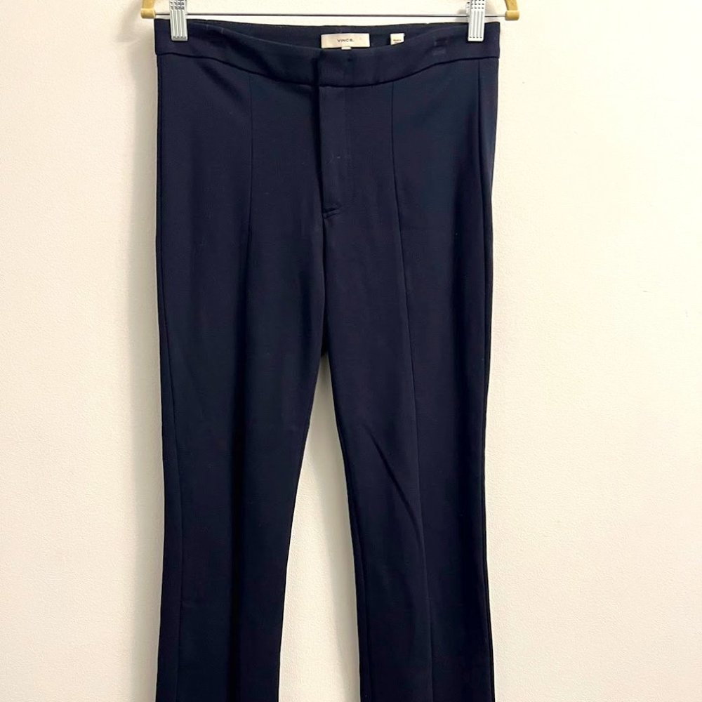 Vince Ponte Navy Business Pants - Trouser Flat Front Ankle - Size 4